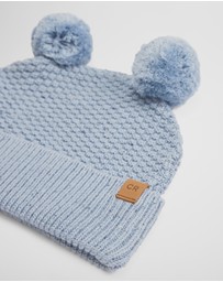 Country Road - Organically Grown Cotton Cord Pom Pom Knit Beanie