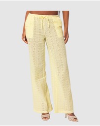 EDIKTED - Lemon Lacey Cotton Pants