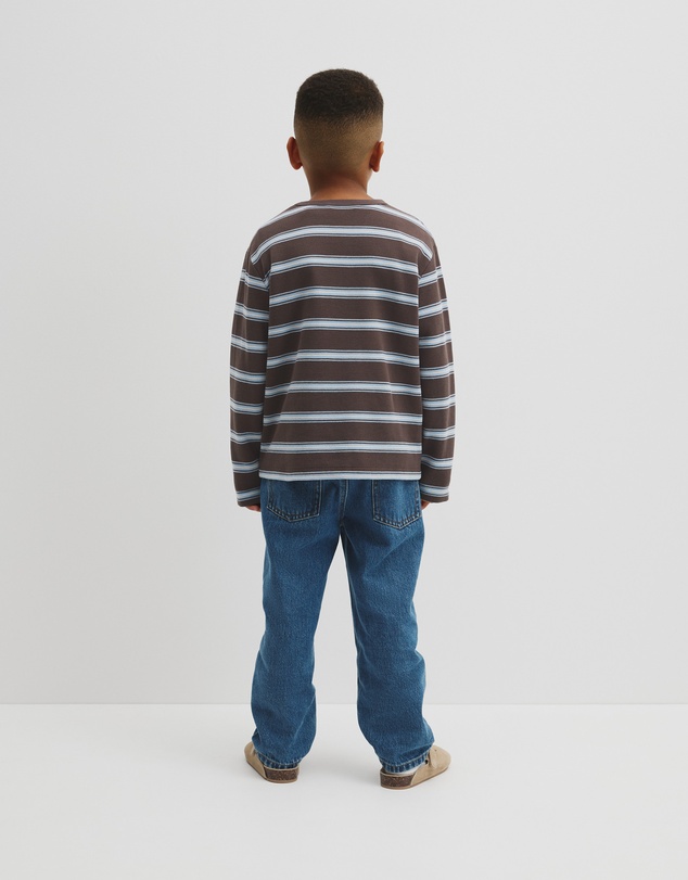 Country Road - Organically Grown Cotton Stripe Long Sleeve Pique T-shirt