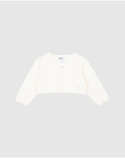 Bebe by Minihaha - SCALLOPED EDGE ORGANIC CARDIGAN - Babies