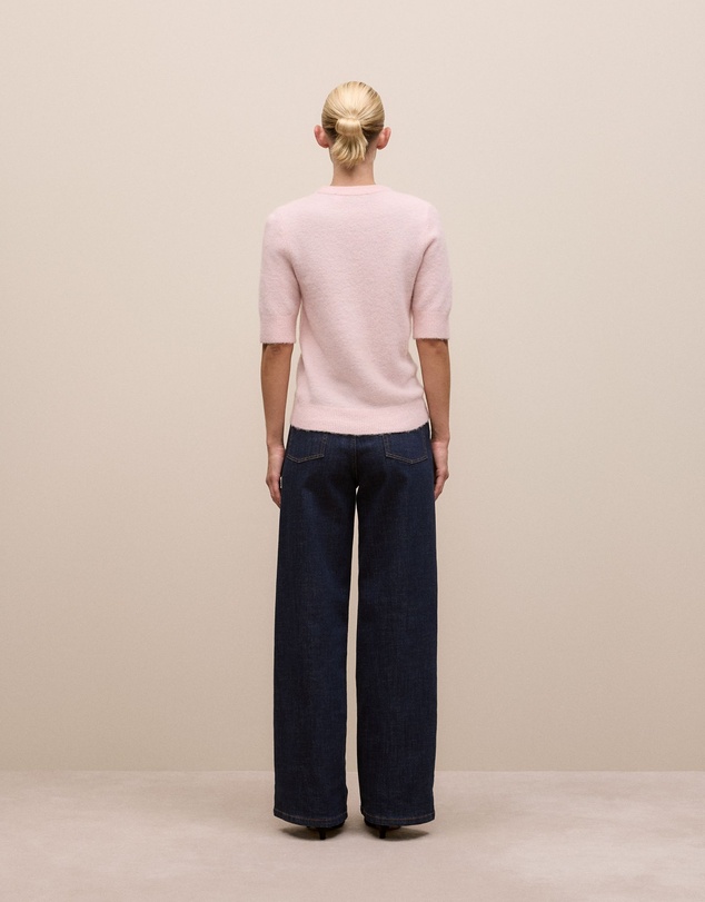 Trenery - Alpaca Merino Blend T-shirt in Rose Quartz