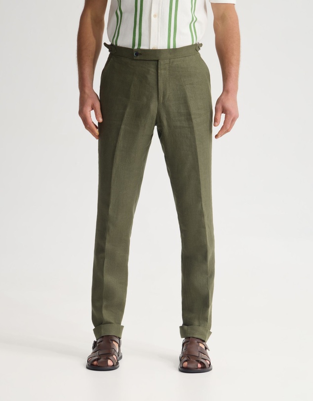 Oxford - Bryon Herringbone Pant Side Tab/Cuf