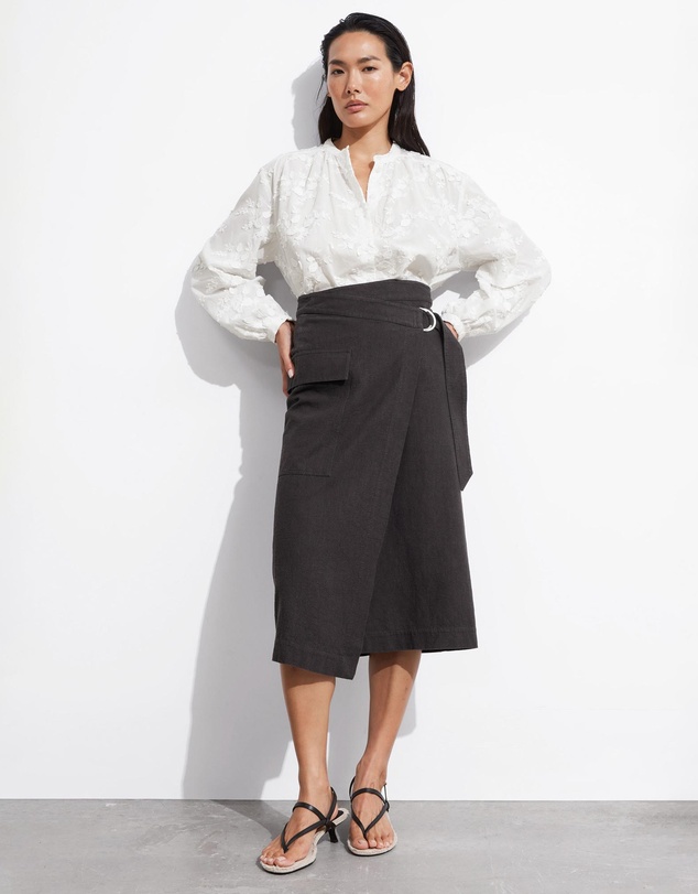 & Other Stories - Voluminous Floral-Appliqué Blouse