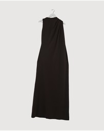 Revibe - Repaired Christopher Esber Stone Pin Column Tee Dress - AU 14