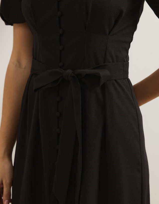Atmos&Here - Audrey Fitted Button Front Midi Dress