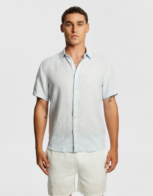 yd. - Lewis Pure Linen Shirt
