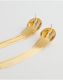 Mossée - Solana Gold Plated Long Earrings
