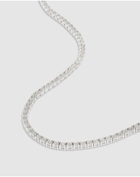 Wanderlust + Co - Pave 925 Sterling Silver Tennis Necklace