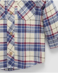 Purebaby - Check Shirt -Kids-Babies