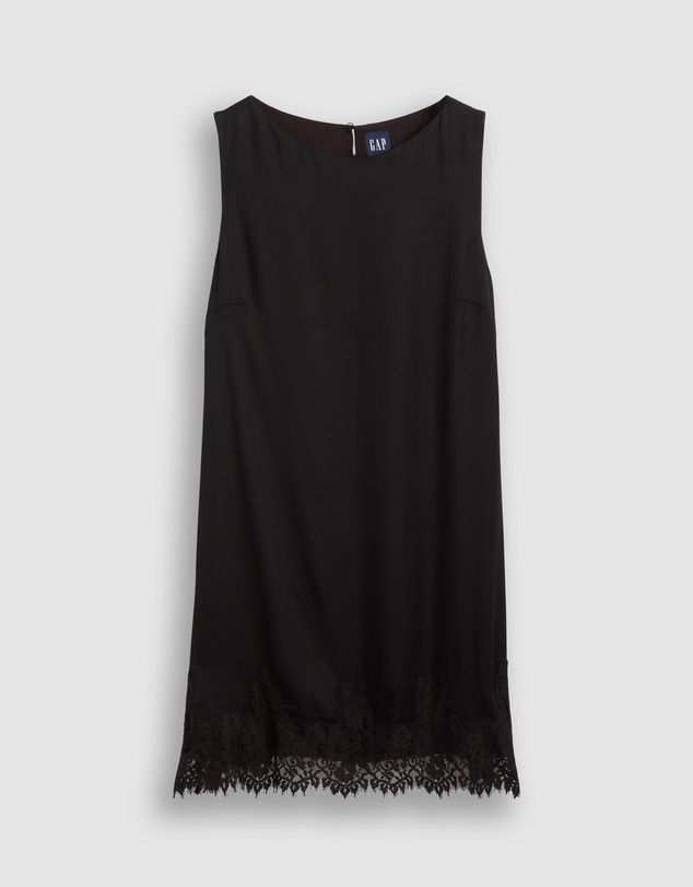 GAP - Sleeveless Shift Lace Hem Dress
