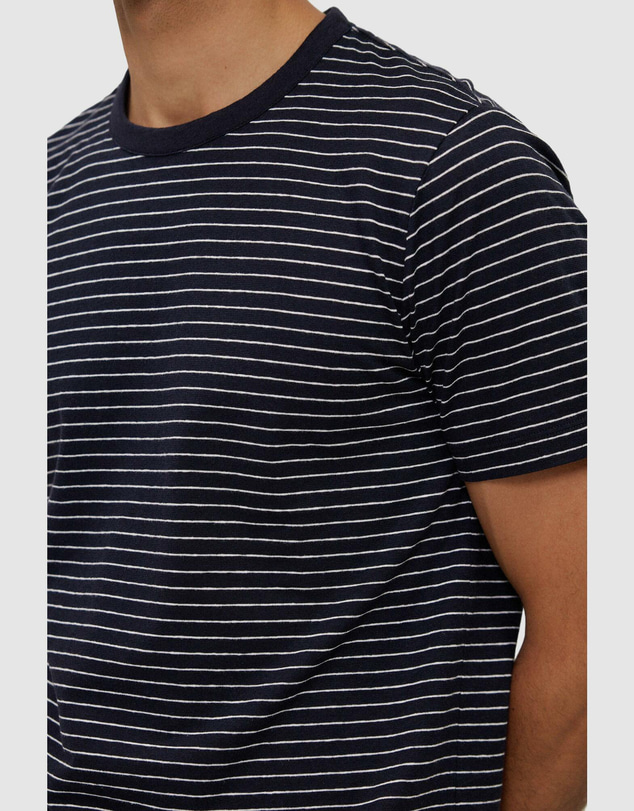 Trenery - Linen Cotton Jersey Stripe T-shirt