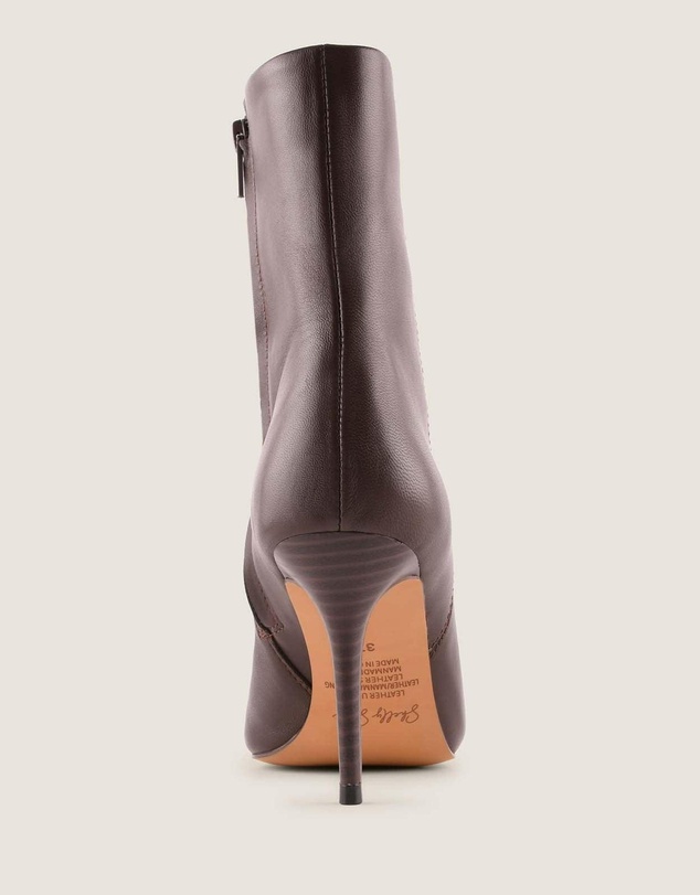 Shelly Shen - Calista Heel Ankle Boots Brown Leather
