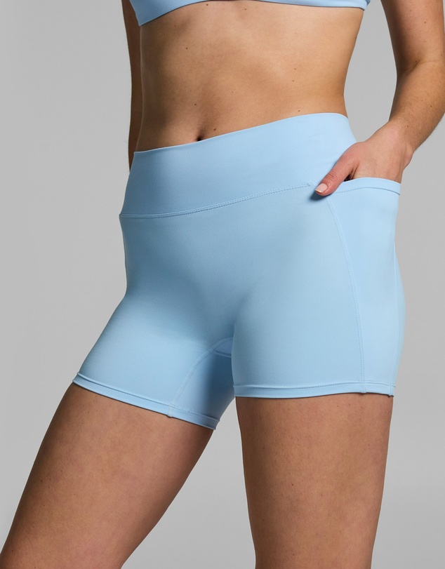 Rockwear - No Front Seam Pocket Mid Thigh Bike Shorts