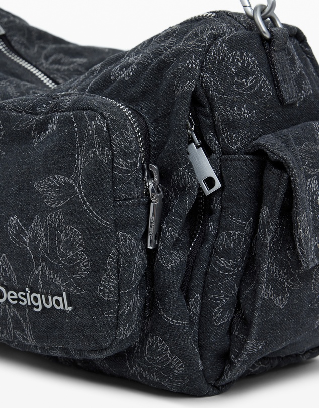 Desigual - Medium Pocket Embroidered Denim Bag