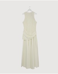 Revibe - Repaired CHANCERY Layla High Neck Lace Panelled Maxi Dress - AU 18