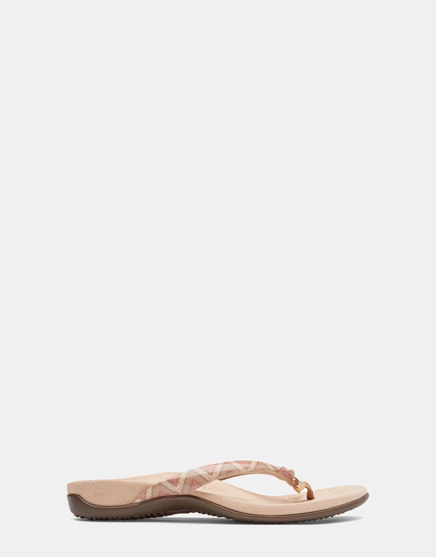 Vionic - Bella Toe Post Sandal - Chevron Dusty Pink