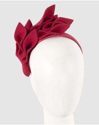 Max Alexander - Felt Red Winter Racing Fascinator