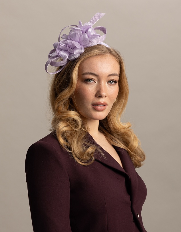 Morgan & Taylor - Wrenn Fascinator in Lilac Purple