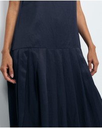 AERE - Esti Pleated Hem Maxi Dress