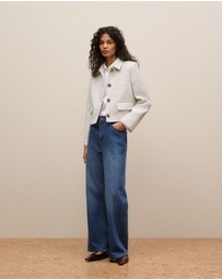 Trenery - Tweed Cropped Jacket in Birch