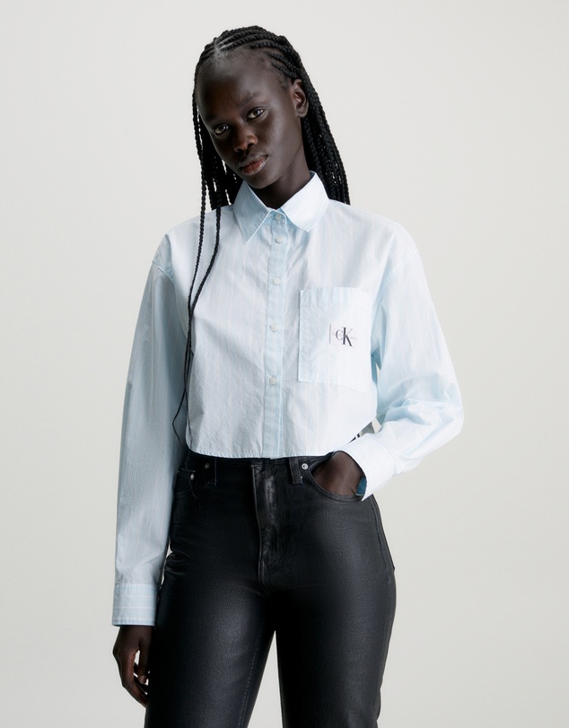 Calvin Klein Jeans - Cropped Cotton Poplin Shirt