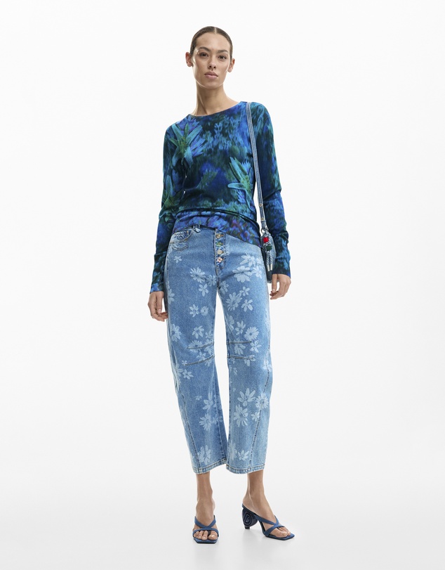 Desigual - Lightweight sweater with garden flowers
