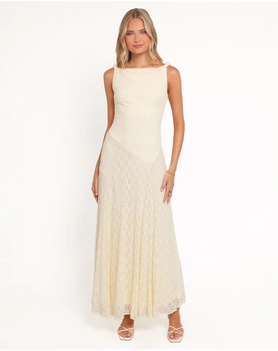 Petal & Pup - Kirsten Lace Maxi Dress - Yellow