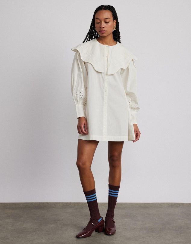 white dress polo mini flare polo dress