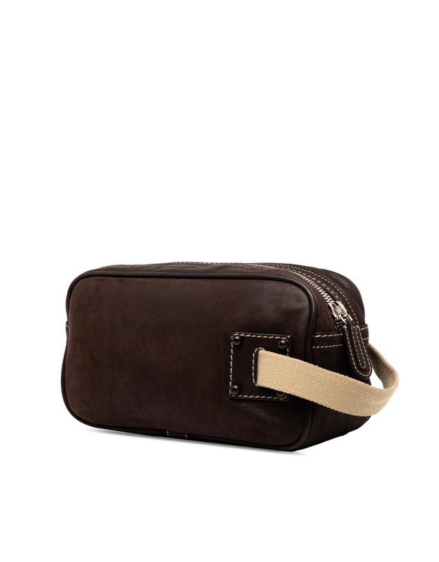 Loewe - Pre-Loved Nubuck Anagram Clutch