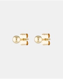 Luna Rae - Solid Gold - Medium Half Sphere Studs