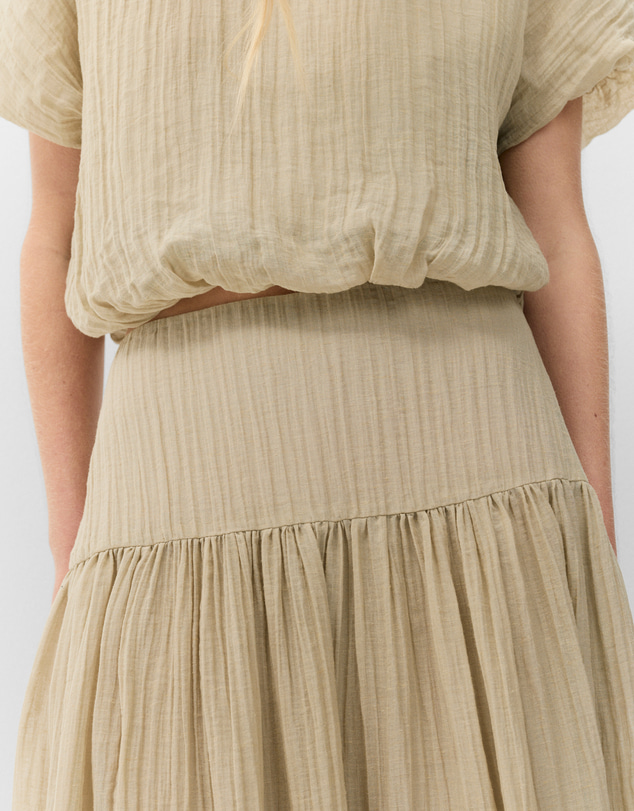UNISON - Crinkle Basque Skirt