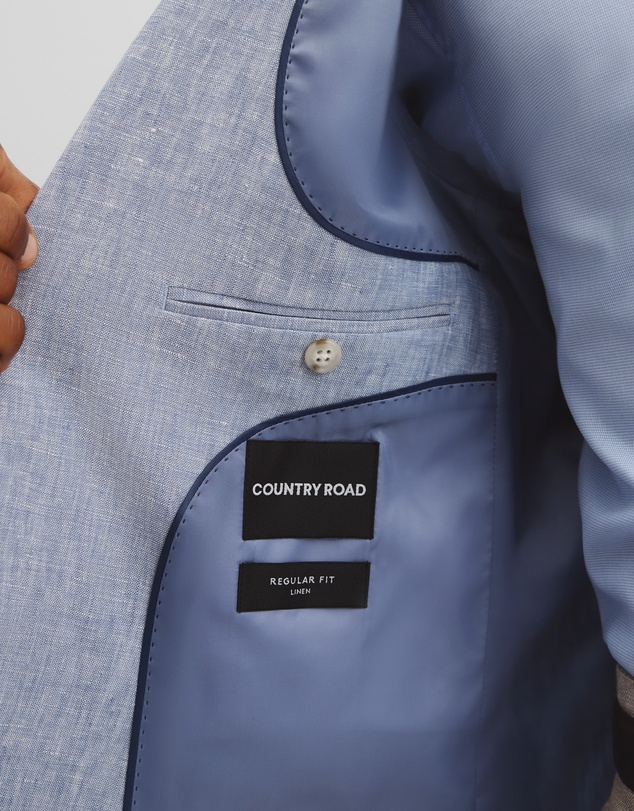 Country Road - Regular Fit Linen Chambray Jacket