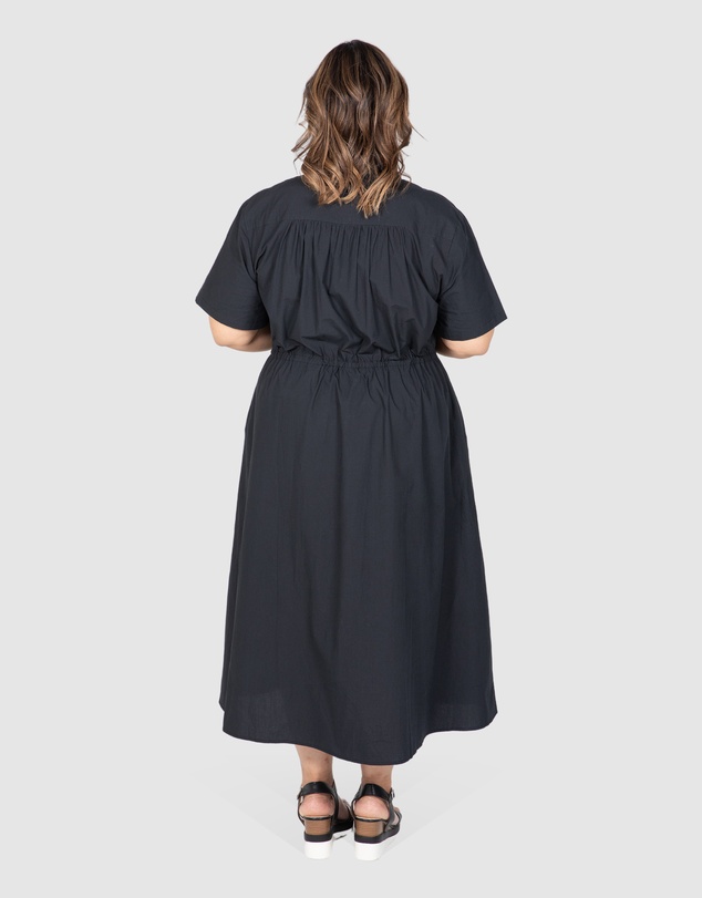 Love Your Wardrobe - Georgia Poplin Drawstring Dress