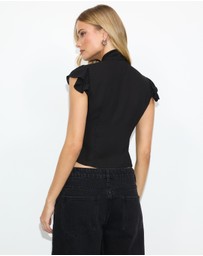 Dazie - Cypress Keyhole Scarf Blouse