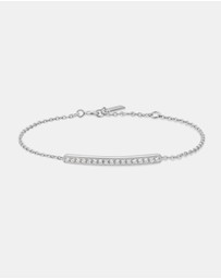 Ania Haie - Silver Pave Bar Bracelet