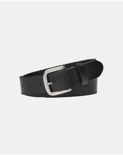 Buckle - Slate. Australian Made Buffalo Leather Belt. 35mm width.