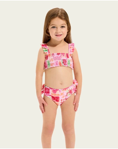 Seafolly - Summer Paradise Shirred Bikini - Kids