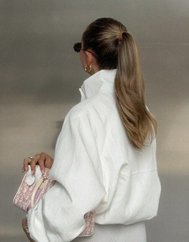 Beginning Boutique - Enya Cream Funnel Neck Sports Jacket