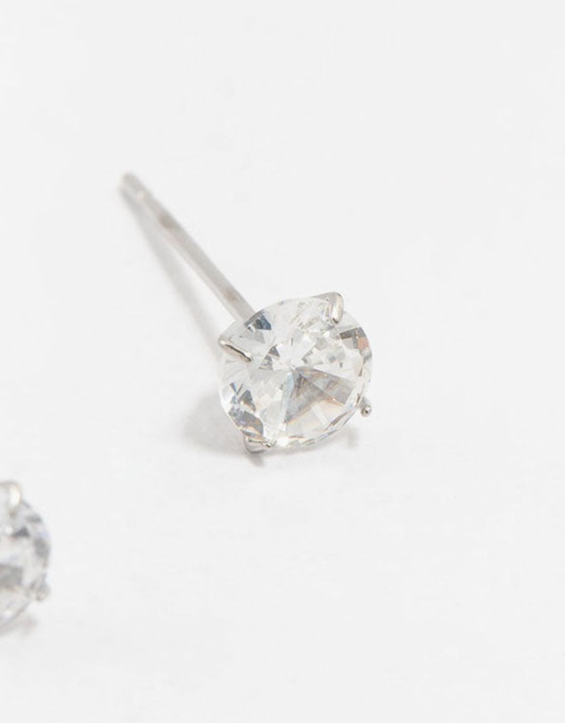 Lovisa - Waterproof Stainless Steel Cubic Zirconia Stud Earrings 5 MM