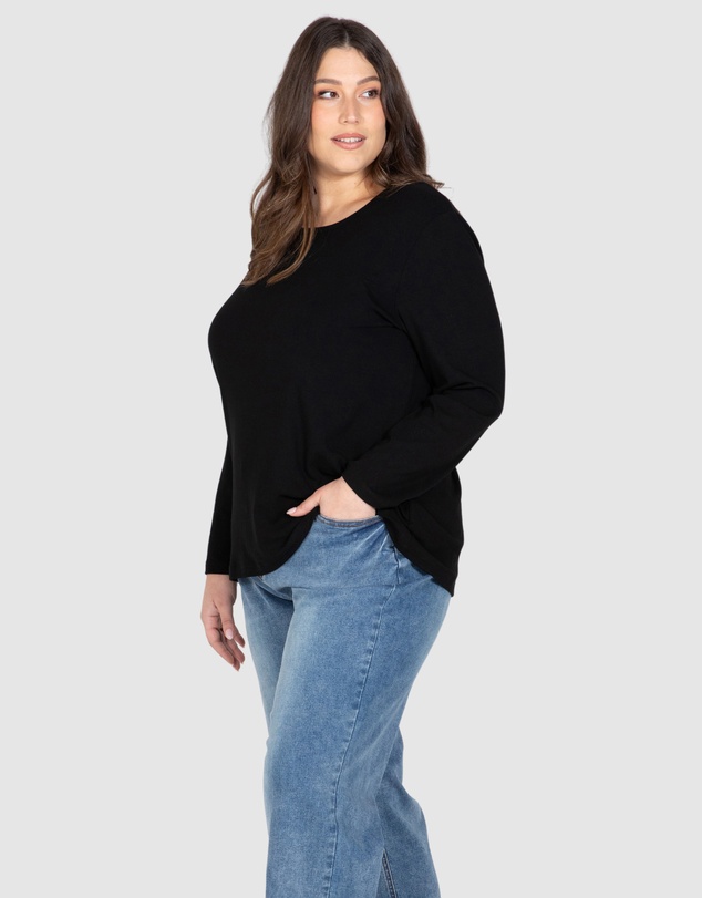 Love Your Wardrobe - Kayla Long Sleeve Rib Tee