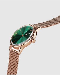 August Berg - Serenity 32mm Rose Gold Plated Mesh Watch