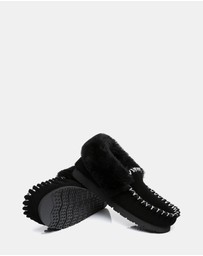 EVERAU - EverAU Ugg Popo Moccasin Sheepskin Upper Moccasins