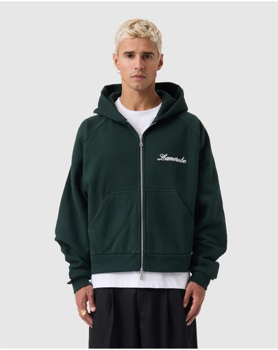 Zanerobe - Stitched Box Crop Hood Forest