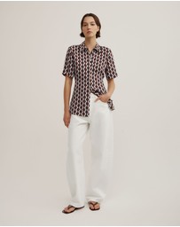 Witchery - Cupro Tie Waist Shirt