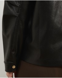 Atmos&Here Curvy - Mabel Leather Look Jacket