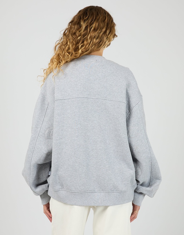 All About Eve - Serif Oversized Box Crew Grey Marle