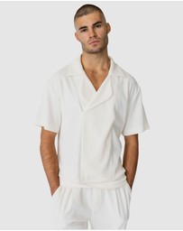 Justin Cassin - Henrik Ribbed Short Sleeve Tie Shirt