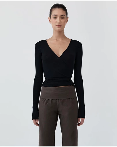 St. Agni - Baby Wool Wrap Top