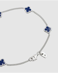 Kuzzoi - ICONIC EXCLUSIVE - Bracelet Male Cloverleaf Enamel 925 Sterling Silver