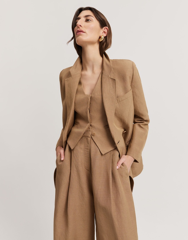 Country Road - Textured Double-breasted Blazer